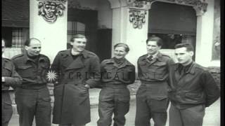 Eminent prisoners including Baroness Schuschnigg Lord Lascelles being released fHD Stock Footage [upl. by Roter989]