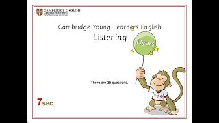 Cambridge Flyers Listening Test [upl. by Akcirderf140]