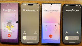 Samsung S24 Ultra vs iPhone 16 Pro Max  S23U vs 15 PM WhatsApp amp Signal Outgoing amp Incoming Calls [upl. by Sly]