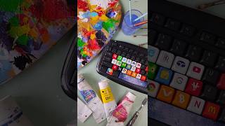 customising keyboard part 20 art acrylic acrylicpainting painting artist acrylicpaint drawing [upl. by Paymar]