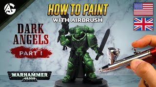 How to paint DARK ANGELS Part 1 AIRBRUSHING  Angel GiraldeZ [upl. by Yelir744]