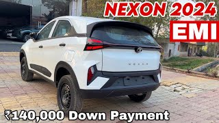 TATA NEXON PURE 2024 Second Base Model EMI Down payment Discount Updated in Detailed [upl. by Hanson]