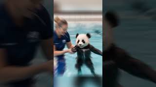 quotCourage in the Water Baby Panda’s Heartwarming Journey to Overcome Fearquot panda cute catvideo [upl. by Noyrb]