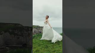 Beaches of Étretat a beautiful place to get married trouwfilm destinationweddingfilmmaker [upl. by Vihs]