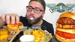 NEW Wingstop CHICKEN SANDWICH Worth The Hype [upl. by Nalra]