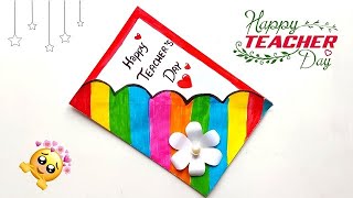 Teachers day card making from White paper  Teachers day card making ideas 2024 [upl. by Aehr]