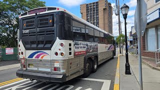 NJ TRANSIT 168 Paramus Park Mall MCI D4500CT 21357 [upl. by Ahsiliw722]