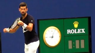 Novak Djokovic Serve Slow Motion Court Level View [upl. by Rachael714]