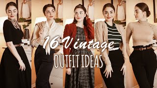 16 VINTAGE OUTFIT IDEAS for Autumn amp Winter  Lookbook [upl. by Aizatsana195]