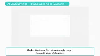 AI OCR Status conditions Custom [upl. by Mcginnis]