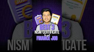 Top 3 NISM CERTIFICATION EXAM to Get you first FINANCE JOBNISM STOCKMARKET nismcertifications [upl. by Aisile]