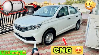 India’s First Honda Amaze With CNG 🇮🇳😍 All New Honda Amaze Base Model only At  725 lakh Only 🤩 [upl. by Ajed806]