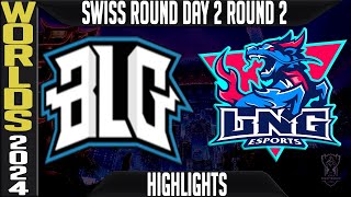 BLG vs LNG Highlights  LoL Worlds 2024 Swiss Stage Day 2 Round 2  Bilibili Gaming vs LNG Esports [upl. by Ocsisnarf527]