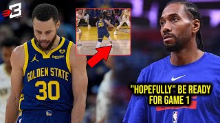 Kawhi Leonard HINDI Pa Sigurado sa Game 1  Steph Curry Nayari Ulit ng Injury [upl. by Nealson608]