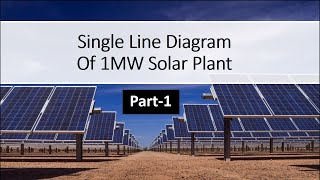 Single Line Diagram of 1MW solar plant Part1 [upl. by Rafaelof]