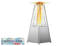 VEVOR Propane Patio Heater 48000BTU Pyramid wWheels for Outdoor Patio Silver Review [upl. by Lawrence]