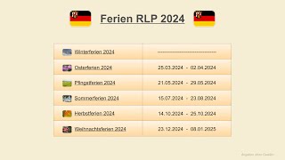 Ferien RLP 2024 [upl. by Huckaby449]