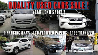 Quality Used cars for sale Philippines  Year End Sale SUVs Pickup amp Family Van [upl. by Adnerb]