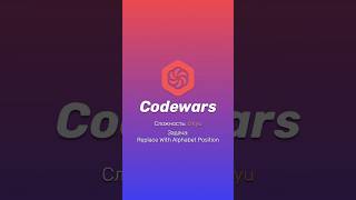 Codewars replace with alphabet position Алгоритм решения programming [upl. by Dov]