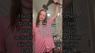 Blow drying vs air drying hair ⁉️😧🫢 hairtips haircare blowdrying hairgrowth [upl. by Jeanie]