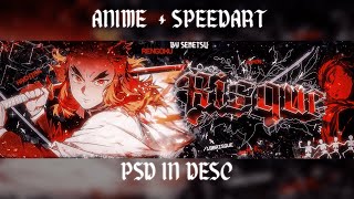 INSANE ANIME HEADER 2024 PHOTOSHOPSPEEDART TUTORIAL  PSD IN DESC [upl. by Myo]