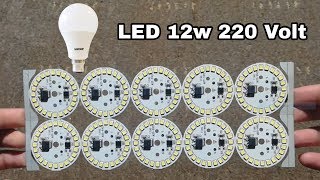 LED 220 v0lt 12 watt Led Bulb Repair [upl. by Notlimah]