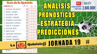 🔥 LA QUINIELA JORNADA 19 ✅ POR LIGA PRONOSTICOS DEPORTIVOS PARA ESTA SEMANA [upl. by Martsen]