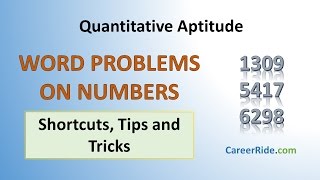 Problems on Numbers  Shortcuts amp Tricks for Placement Tests Job Interviews amp Exams [upl. by Arsuy]