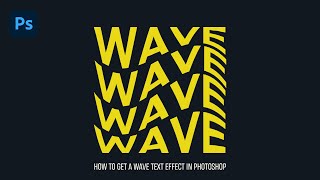 Tutorial Wave Text Effects Photoshop  Wave Text effect in Photoshop  Photoshop text effect [upl. by Neelrahs]