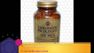 Solgar Chromium Picolinate 200 mcg 180 Vegetable Capsules [upl. by Asserak344]