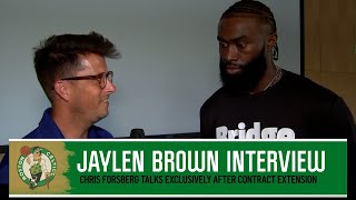 Chris Forsberg exclusive interview with Jaylen Brown [upl. by Aivekal]