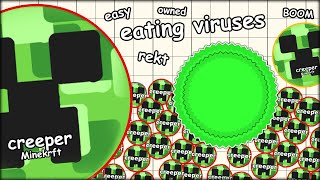 EATING AGARIO VIRUSES TO GET FREE FOOD 500 MASS THE MOST ADDICTIVE GAME EVER  AGARIO 15 [upl. by Gladdy635]