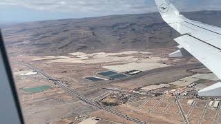 Landing Approach Gran Canaria Airport  Dunes of Maspalomas [upl. by Baal510]