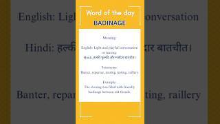 ✨ Master quotBadinagequot for Competitive Exams 🏆  VocabularyBooster CompetitiveExam WordPower shorts [upl. by Nylg563]