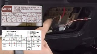 FJ Cruiser Lighting Upgrade Part 2 Easily quotTapquot into interior fusebox [upl. by Moishe702]