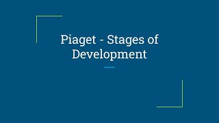 Piagets Stages of Development [upl. by Adnesor385]