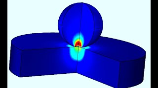 Brinell hardness test simulation using Comsol Multiphysics [upl. by Acirea]