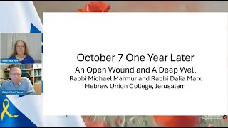 Limmud Study Session – “An Open Wound October 7th One Year Later” [upl. by Eikcin]