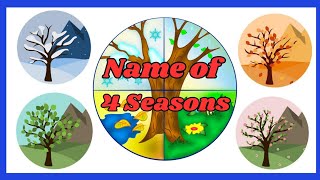 Name of 4 seasons  English seasons name  Different seasons name vocabulary for kids [upl. by Lalla]