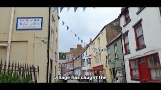 Scenic Aerial Tour Of Staithes North Yorkshire [upl. by Kieryt]