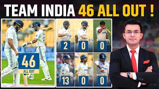 INDvsNZ Team India 46 All Out amp registered their lowest ever total at Home in Test Cricket History [upl. by Rostand]