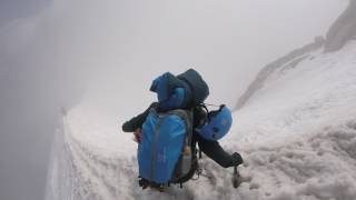 Man nearly falls to death on Aiguille du Midi Arete Chamonix Mont Blanc [upl. by Etoile492]