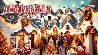 Alberobello Italy  The Most Magical Christmas Town 4K Ultra HD  Walking Tour in Puglia ITALY [upl. by Oirazan]