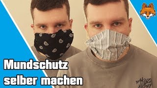 Mundschutz selber machen ohne Nähen Behelfsmaske  2 einfache Varianten 😷 [upl. by Posner478]