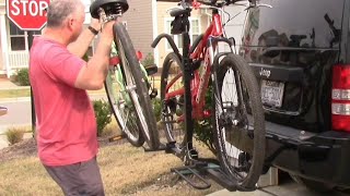 Hyper Tough Platform Hitch Mount 2 Bike Rack from Walmart Open Box Install Demo and Review [upl. by Azmuh]