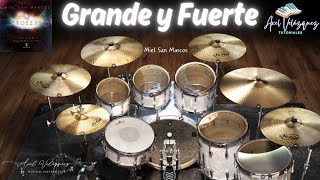 🥁Grande Y Fuerte  🎶Miel San Marcos  Tutorial  Batería  Drums  Partituras 🎼 [upl. by Hausmann]