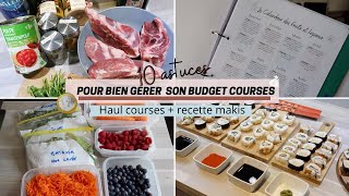 10 Astuces Pour Bien Gérer Son Budget Courses  Haul Courses  Recette makis [upl. by Egroj]