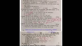 9th English 2nd Mid Term Test 2022 Original Question Paper Theni District [upl. by Botsford542]