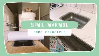 TUTORIAL  Colocación Vinilo Simil Marmol  Tips y Recomendaciones [upl. by Eenot]