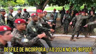 Desfile de Novos Recrutas do 25º Batalhão de Infantaria Paraquedista Incorporação 2024  Parte 3 🦅 [upl. by Haras]